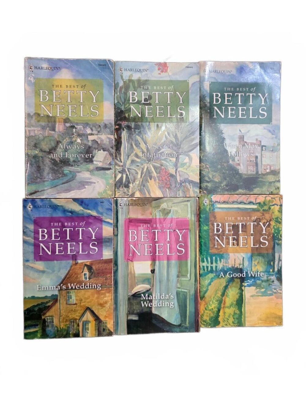 Lot of 6 Betty Neels Vintage Romance Paperbacks Harlequin Collection